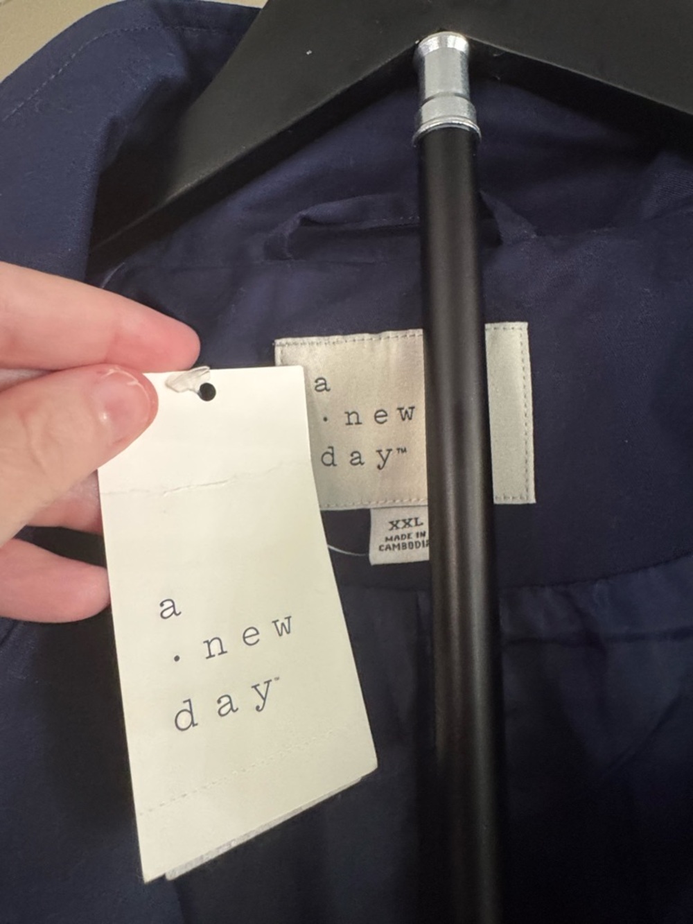a new day Navy Drawstring-Waist Trench Jacket - Women - Picture 2 of 9